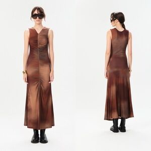 NWT MARIACHER Atacalco Mich Midi Dress Brown Size Large $450